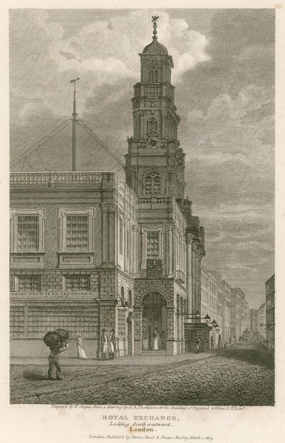 The Royal Exchange, London, Looking South Westward by English School