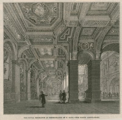 The Royal Exchange as Redecorated by F. Sang - The North Ambulatory by English School