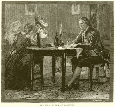 The Royal Family at Varennes by English School