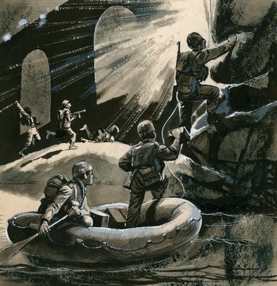 The Royal Marines as Commando Assault Troops in 1944 by English School