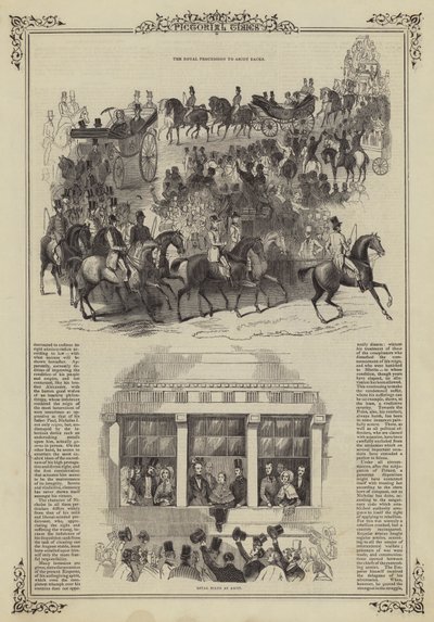 The Royal Procession to Ascot Races by English School