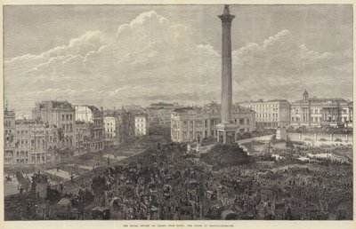 The Royal Review of Troops from Egypt, the Scene at Trafalgar-Square by English School