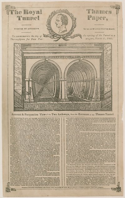 The Royal Thames Tunnel Paper by English School