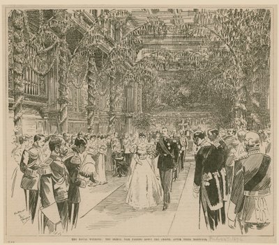 The Royal Wedding, 23 July 1896 by English School