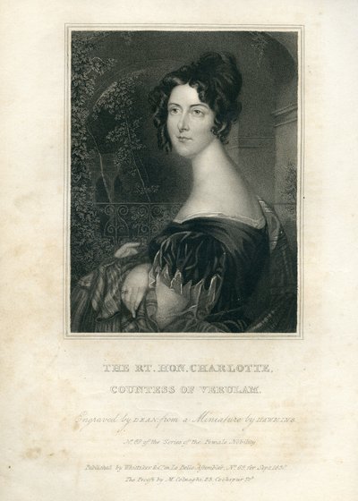 The Rt. Hon. Charlotte, Countess of Verulam, 1830 by English School