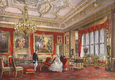 The Rubens Room, Windsor Castle, from A Memorial of the Marriage of Edward VII and Alexandra of Denmark by English School
