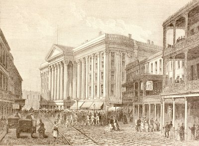 The Saint Charles Hotel on St. Charles Street, New Orleans in the 1880s by English School