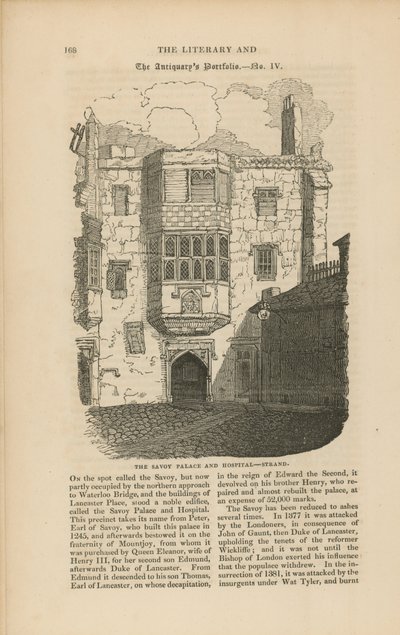 The Savoy Palace and Hospital on the Strand by English School