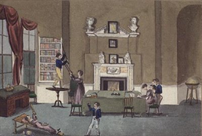 The Schoolroom in the Absence of the Governess by English School