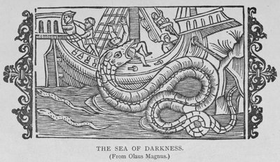 The Sea of Darkness, from a book by Olaus Magnus (1490-1557), from 