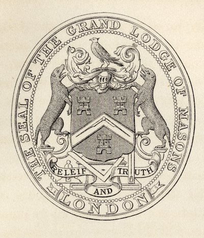 The Seal of the Grand Lodge of Masons, London, before 1813, from 