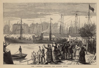 The Search for Dr Livingstone; The Abydos Leaving the London Docks by English School