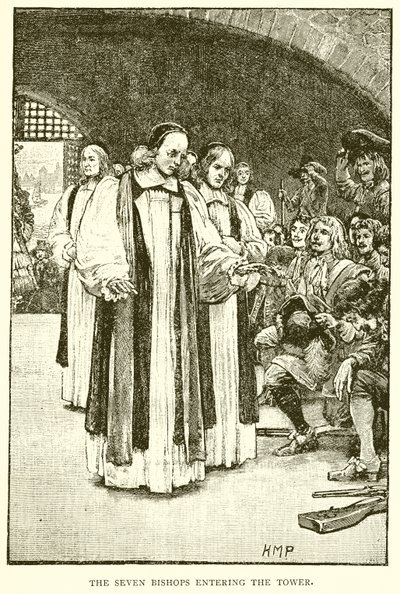 The Seven Bishops Entering the Tower by English School
