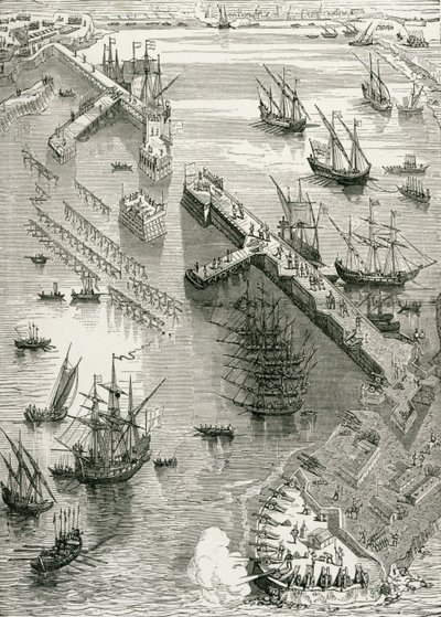 The Siege of Rochelle, from The History of France, by Emile de Bonnechose by English School