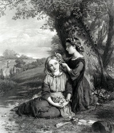 The Sisters, published in the Art Journal, engraved by C. Cousen by English School