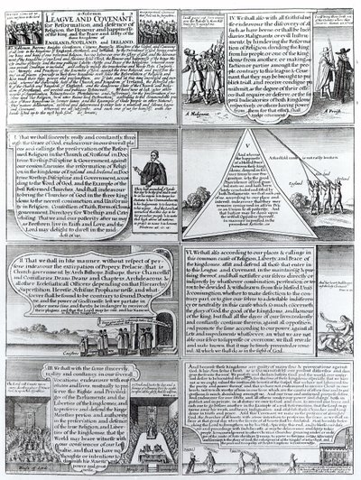 The Solemn League and Covenant of 1643, engraved by W. Hollar by English School