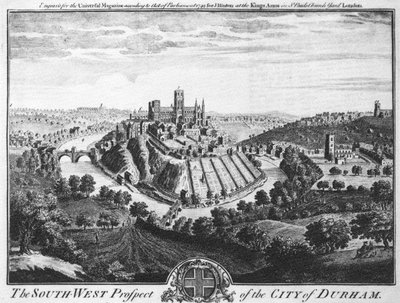 The South-West Prospect of the City of Durham, circa 1600 by English School
