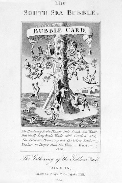 The South Sea Bubble, print made by Thomas Boys, 1825 by English School