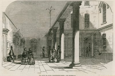 The South Sea House, Threadneedle Street, London - The Quadrangle by English School