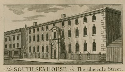 The South Sea House in Threadneedle Street, London by English School