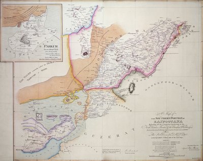 The Southern Portion of Rajpootana, 1820 by English School
