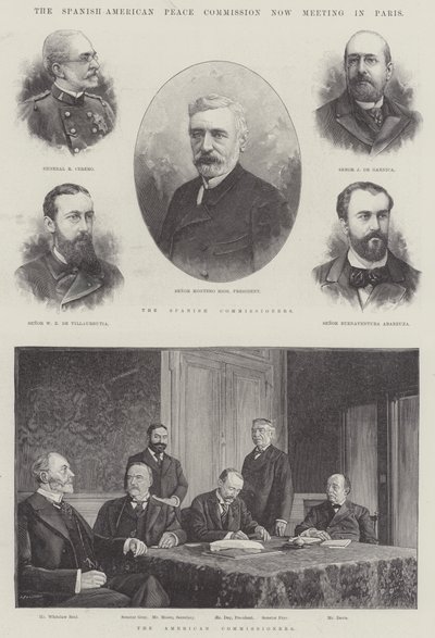 The Spanish American Peace Commission now Meeting in Paris by English School