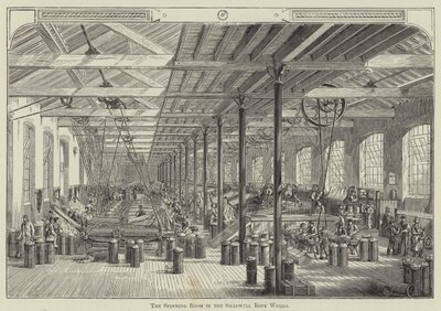 The Spinning Room in the Shadwell Rope Works by English School