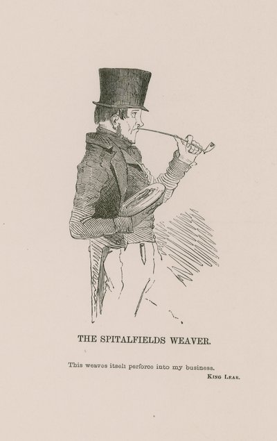 The Spitalfields Weaver by English School
