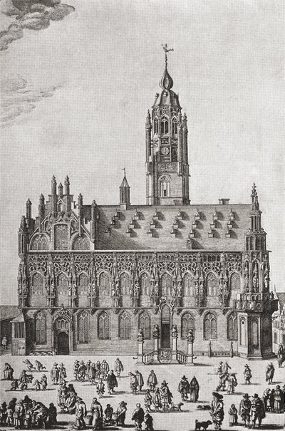 The Stadhuis, Middelburg, as it was in the 16th century by English School