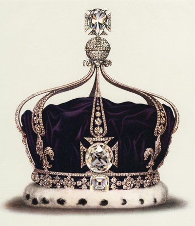 The State Crown of Queen Mary from the Crown Jewels of England by English School