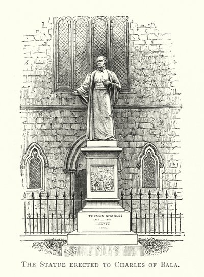 The Statue erected to Charles of Bala by English School