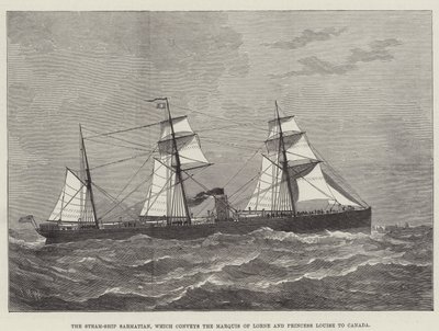 The Steam-Ship Sarmatian, which conveys the Marquis of Lorne and Princess Louise to Canada by English School
