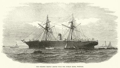 The Steamer Tripoli Ashore near the Tuskar Rocks, Wexford by English School