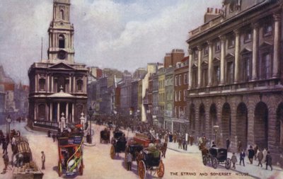 The Strand and Somerset House by English School