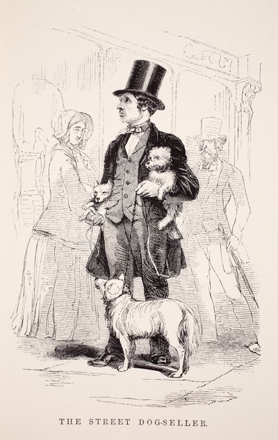 The Street Dog-Seller, illustration from London Labour and London Poor by Henry Mayhew, pub. 1862 by English School