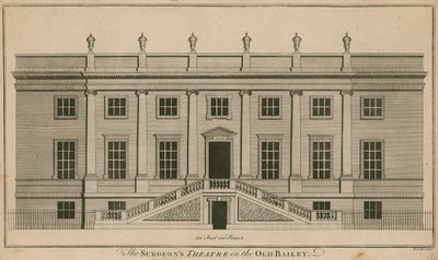 The Surgeons Theatre in the Old Bailey, London by English School