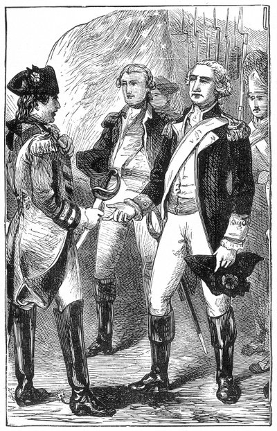 The Surrender of Cornwallis, from The History of France, by Emile de Bonnechose by English School
