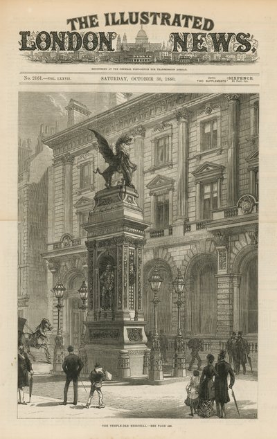 The Temple Bar Memorial by English School