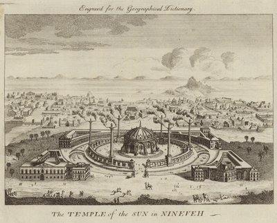 The Temple of the Sun in Nineveh by English School