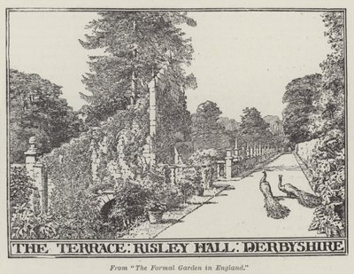 The Terrace, Risley Hall, Derbyshire by English School