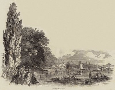 The Thames Regatta by English School