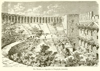 The Theatre at Aspendus in Pamphylia (interior) by English School