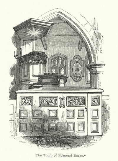 The Tomb of Edmund Burke by English School