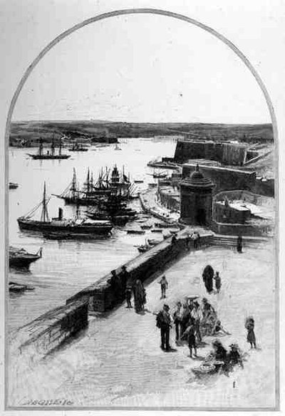 The Top of the Grand Harbour, Valetta, Malta, from 
