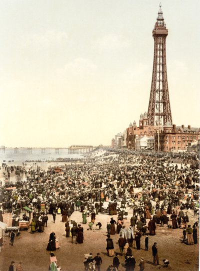 The Tower and beach, Blackpool by English School