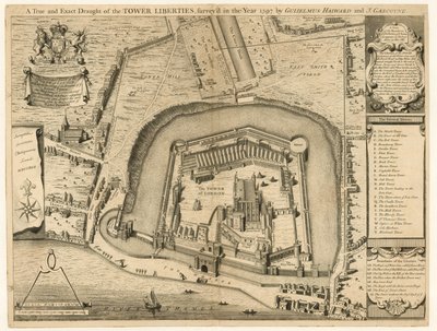 The Tower of London Surveyed in 1597 by English School