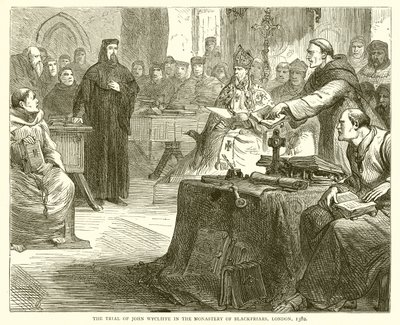 The Trial of John Wycliffe in the Monastery of Blackfriars, London, 1382 by English School