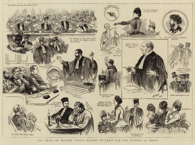 The Trial of Madame Clovis Hugues in Paris for the Murder of Morin by English School