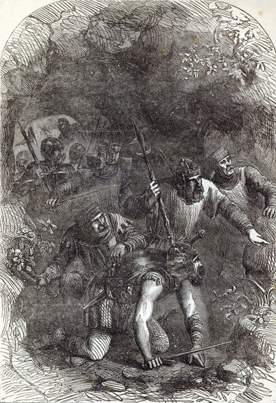 The Troops of Lord Montacute in the Subterranean Passage, illustration from 