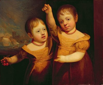 The Twin Children of Captain George Walsh, Master Mariner of Selby, Yorkshire by English School